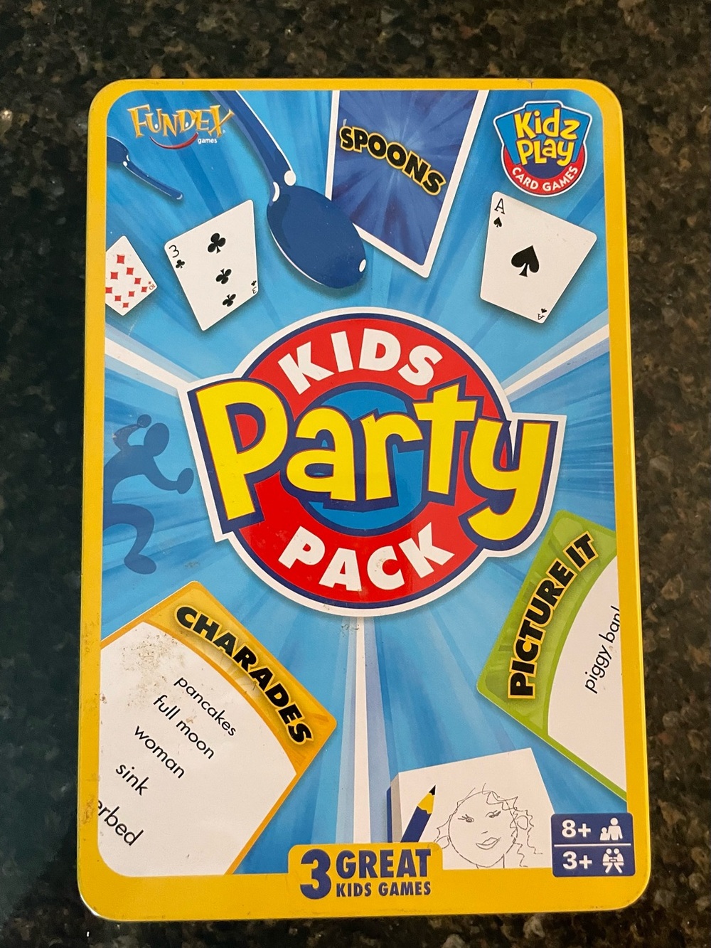 Kids Party Pack 3in1, Spoons, Charades, & Picture It